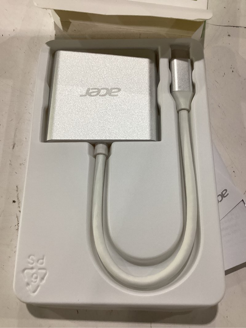 Condition photo showing New/Like New for acer usb c to hdmi adapter, 4k usb c hub with 100w pd, usba 3.0 port, hdmi to usbc multiport digital av converter for macbook neo/pro/air, ipad, tablets, tv, monitor and more (silver)