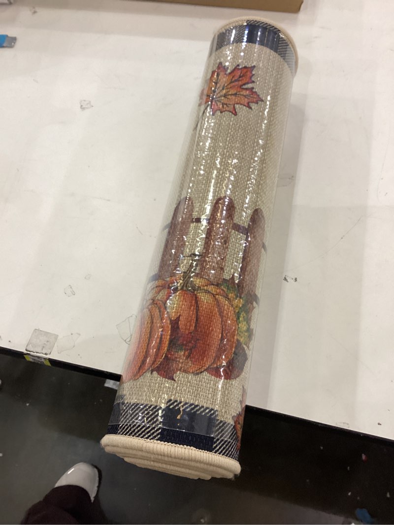 Condition photo showing Good Condition for Hexagram Fall Kitchen Rugs Set of 2, Fall Kitchen Decor, Gnomes Pumpkin Kitchen Mats 17x29-17x47 Inch Fall Gnome 17*29+17*47inch