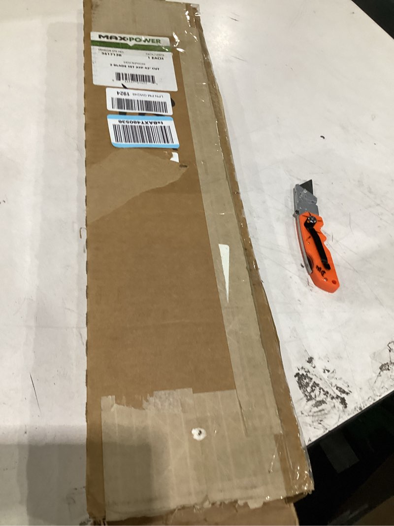 Condition photo showing New/Like New for maxpower 2 blade set for many 42 in. cut craftsman, husqvarna, poulan mowers replaces oem #'s 127843, 138498, 138971, 53-21278-43