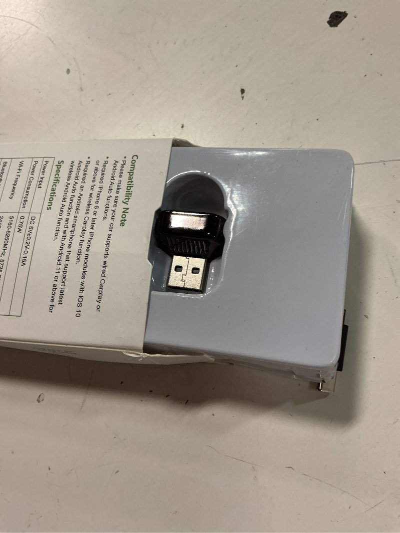 Condition photo showing Good Condition for igenjun wireless carplay adapter 2026 upgrade mini design, usb/usb-c plug & play converts carplay to wireless - easy use fast stable connection car play for iphone & android black