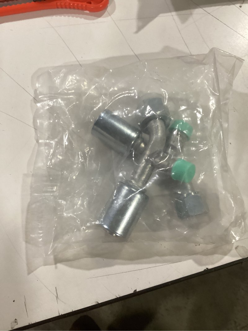 Condition photo showing New/Like New for Wisepick Air Conditioning AC Fitting Set #8 and #10 Female Oring Beadlock 5/8-18UNF 90 Degree with R134a pressure valve