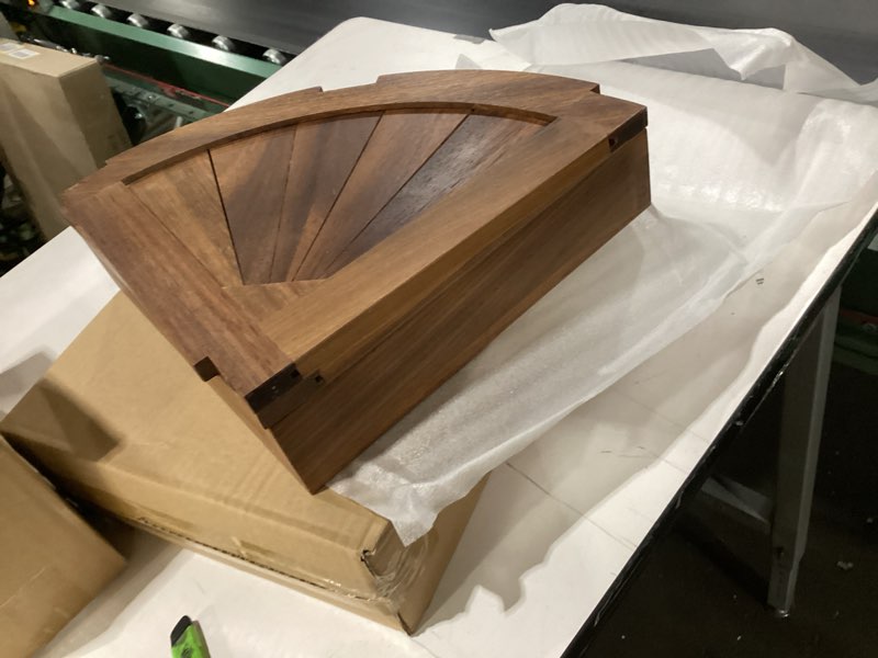 Condition photo showing New/Like New for Wallace & Williamson Teak Shower Stool – Non-Slip Corner Bath Seat with Storage – Water-Resistant Teak Wood Bench Easy Assembly (Tools Required: Phillips Screwdriver & Hex Wrench)