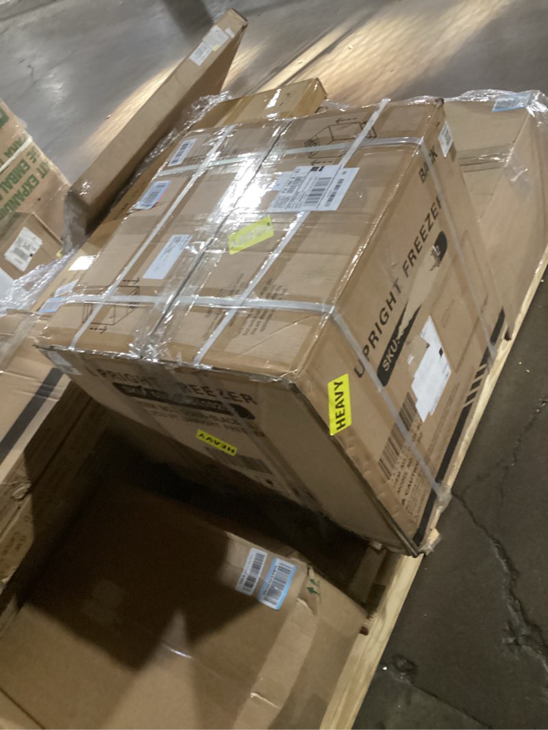 Condition photo showing As Is for Electactic 1.2 Cu.ft Mini Freezer, Small Upright Freezer with Removable Shelf & 7 Adjustable Tempera