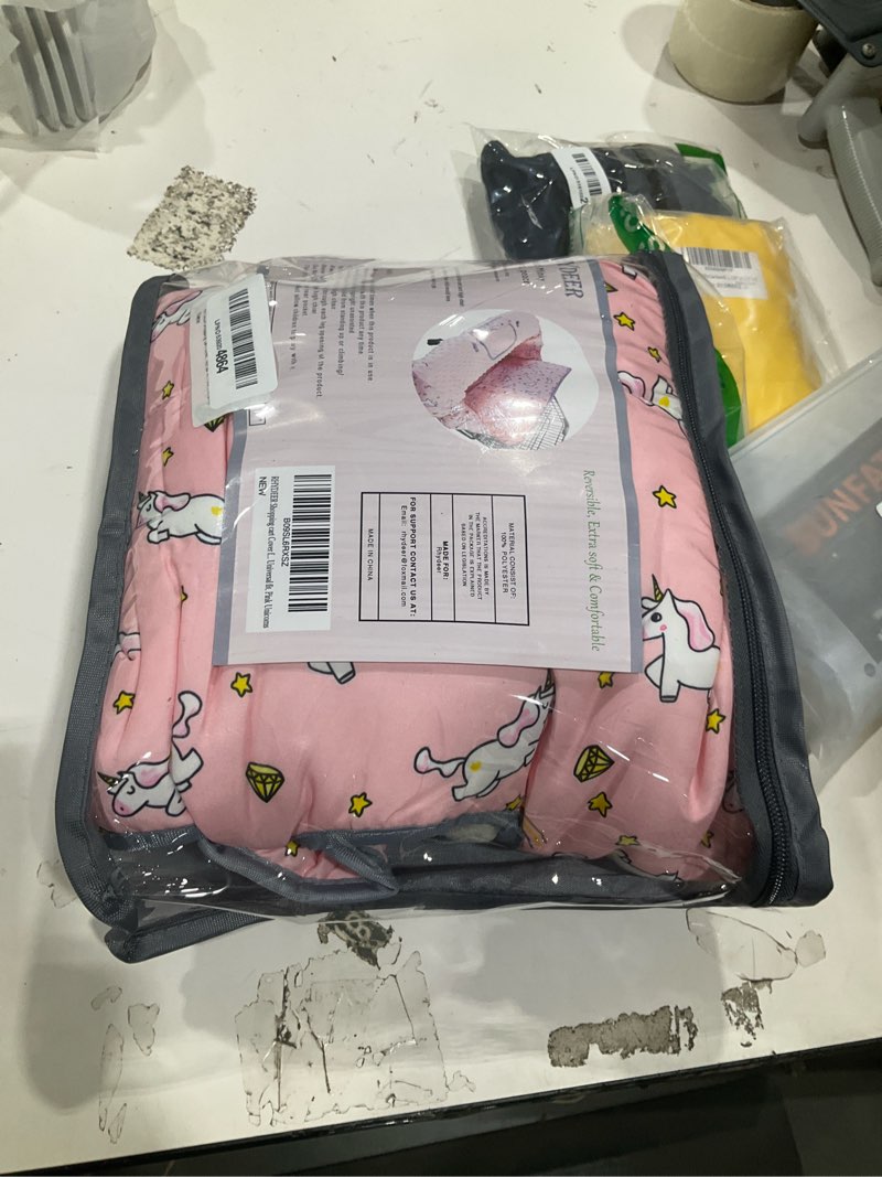 Condition photo showing New/Like New for rhydeer shopping cart cover for babies-high chair cover, dotted minky touching, multi in 1 design, 360 full protection, roll in and go, universal fit, pink unicorns