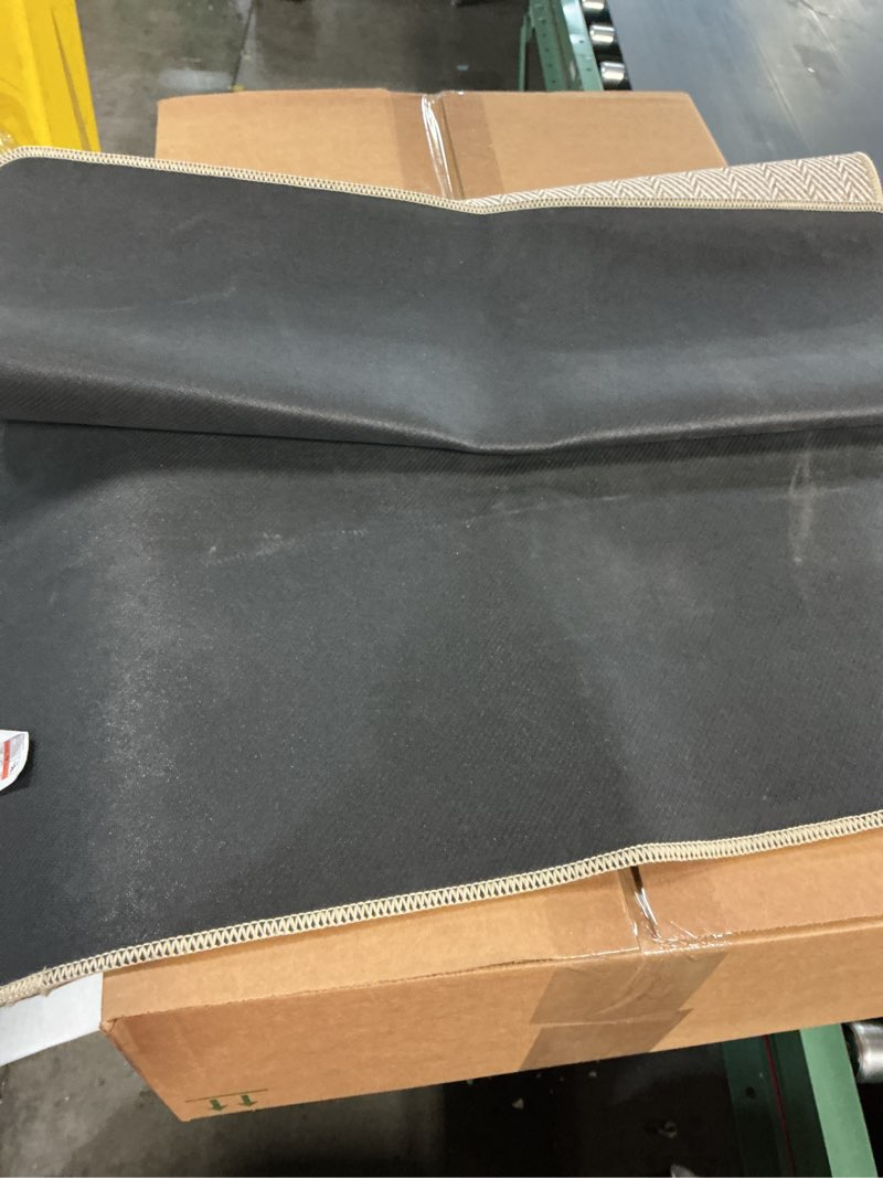 Condition photo showing Good Condition for ultra thin door mat indoor entrance 24"x36", low-profile indoor door mat, non slip entry mat rubber backing unique herringbone design inside doormat dirt trapper entryway mats, beige 24"x36" khaki