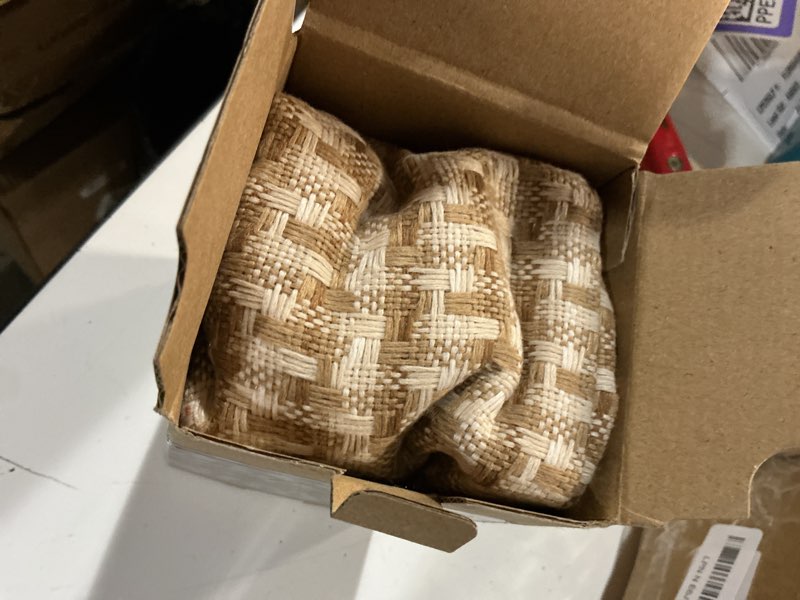 Condition photo showing Good Condition for kevin textile outdoor waterproof throw pillow covers 14x36 inch pack of 1 boho farmhouse decorative long lumbar cushion covers for garden patio tent balcony bench couch sofa, light brown 36" x 14" (pack of 1) light brown