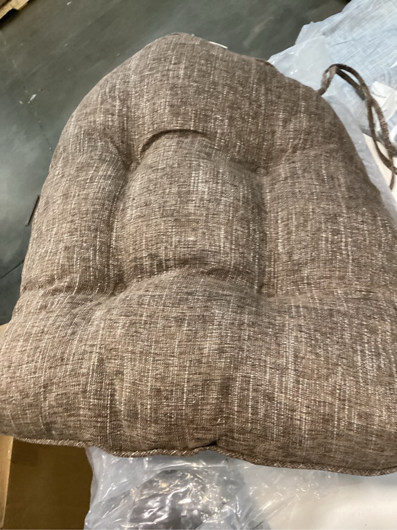 Condition photo showing Good Condition for Chair Cushions for Dining Chairs Kitchen Seat Cushions Room Set of 4 Pads with Ties Indoor Non Slip Office 18 x 18 Inch, Dark Brown Dark Brown 4