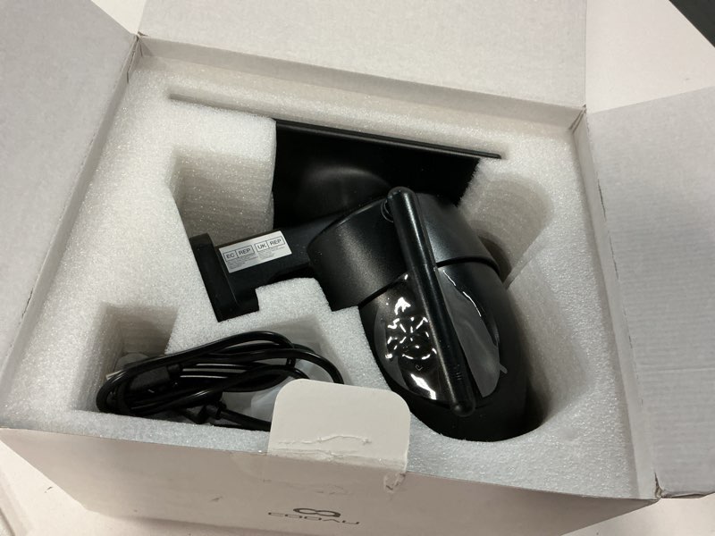 Condition photo showing Good Condition for COOAU Solar Security Cameras Wireless Outdoor – Low-Light Rechargeable??, Easy to Install, 2K 360° Camera for Home Security, Surveillance Cam with AI Smart Detection, Color Night Vision, IP66, Alexa Black(1)