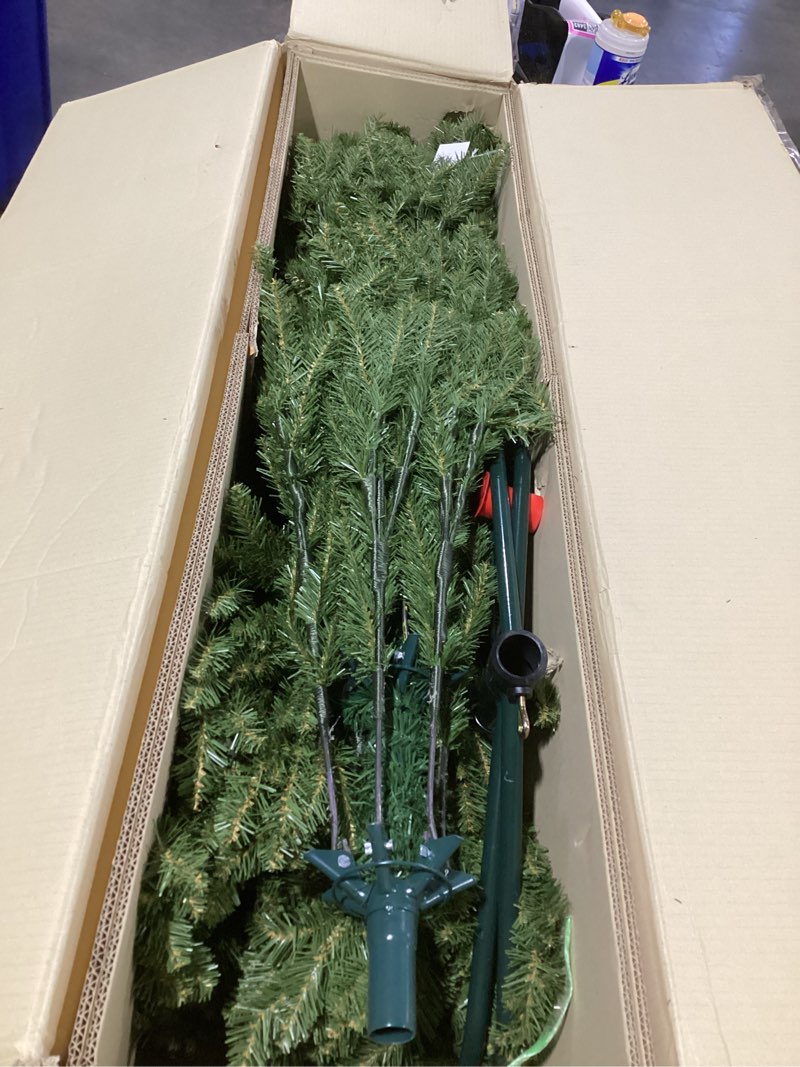 Condition photo showing Good Condition for national tree company artificial full christmas tree, green, dunhill fir, includes stand, 7.5 feet 7ft 6in tree