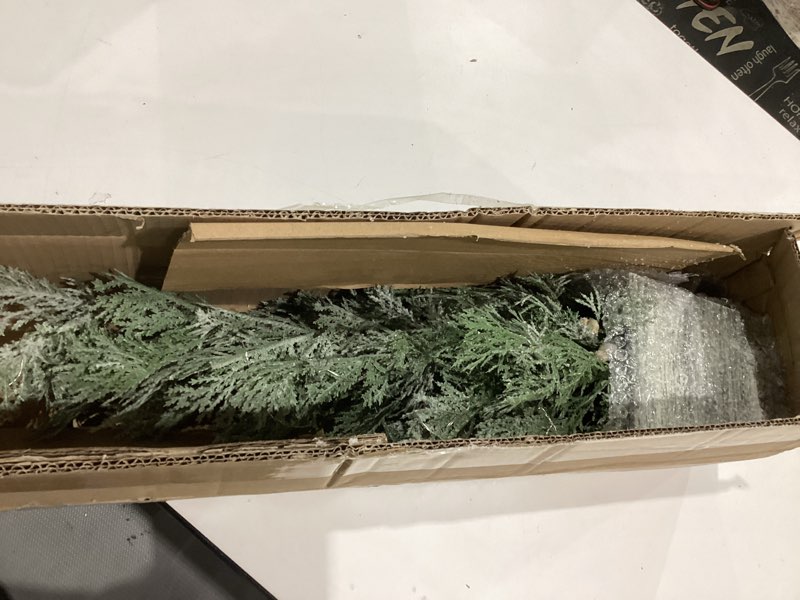 Condition photo showing Good Condition for Nearly Natural 2ft. Frosted Pre-Lit Artificial Christmas Tree with Pinecones in Decorative Planter