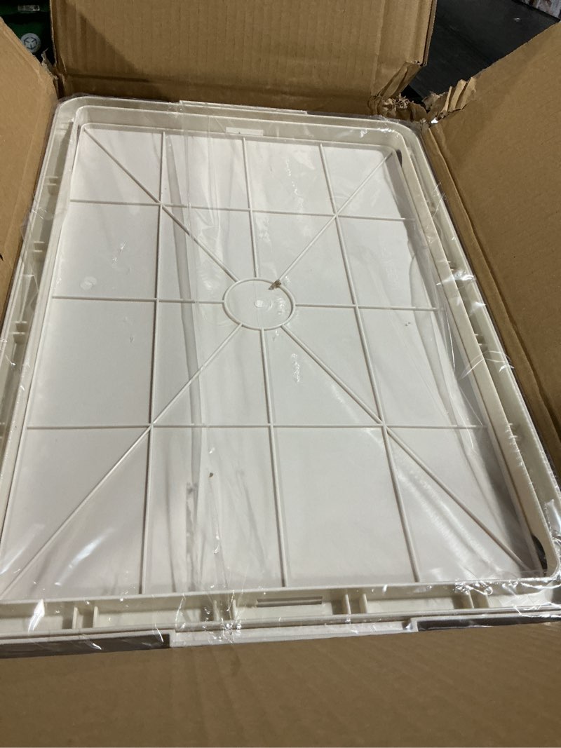 Condition photo showing Good Condition for SPIEEK Stackable Plastic Storage Bins with Lips, 126 QT-3 Pack Plastic Storage Bins with Wall Mounted Box, Wheels, Hooks, Collapsible Storage Bin Containers Closet Organizers for Bedrooms