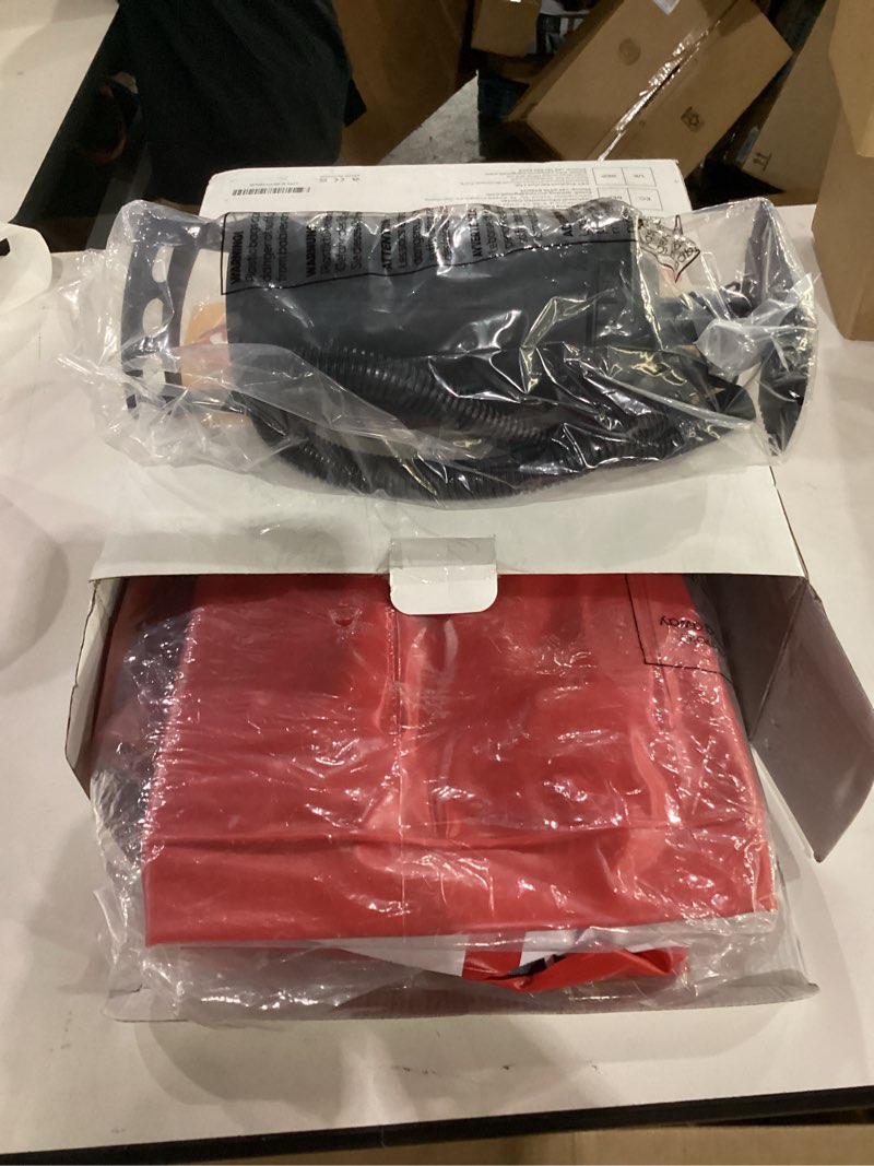Condition photo showing New/Like New for qpau blow up inflatable toddler travel bed with sides, toddler air mattress for camping, traveling, hotel, or home use, hand pump included red