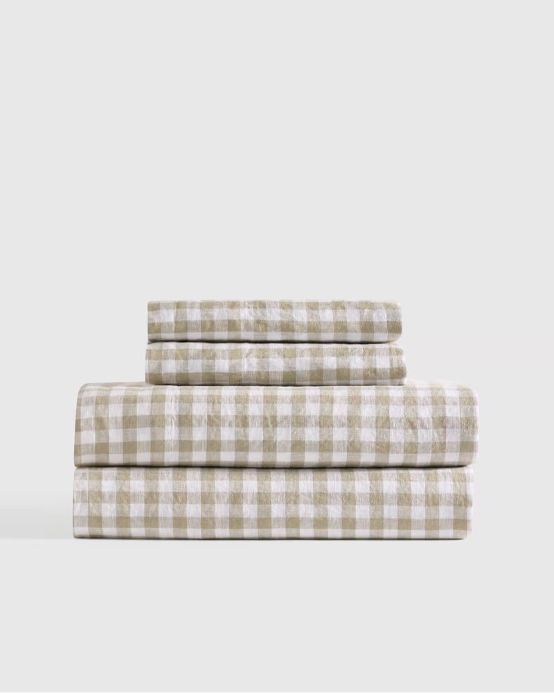 european linen sheet set size king 3 pcs color grey & white
