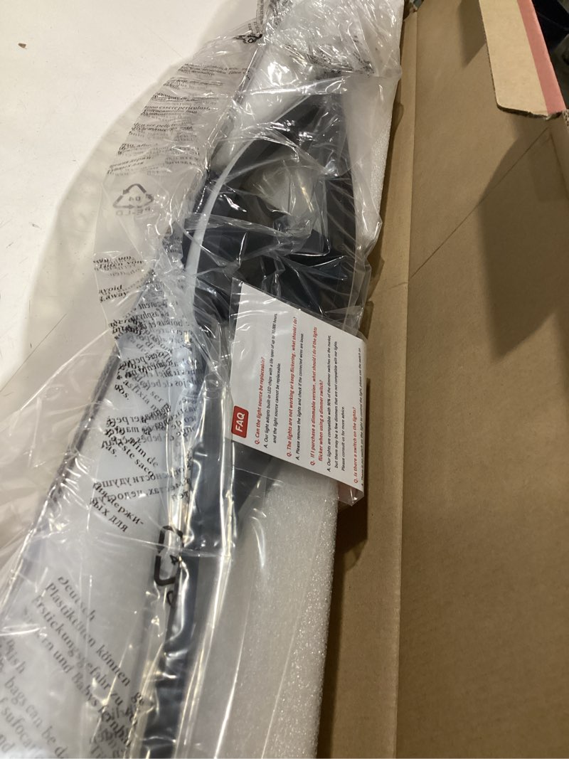 Condition photo showing Good Condition for Joossnwell Bathroom Light Fixture Over Mirror 39.37 Inch Vanity Lights Bar for Bathroom Dimmable 5CCT Modern Vanity Light Black Led Bath Light Wall Lamp Black 39.4 inch long