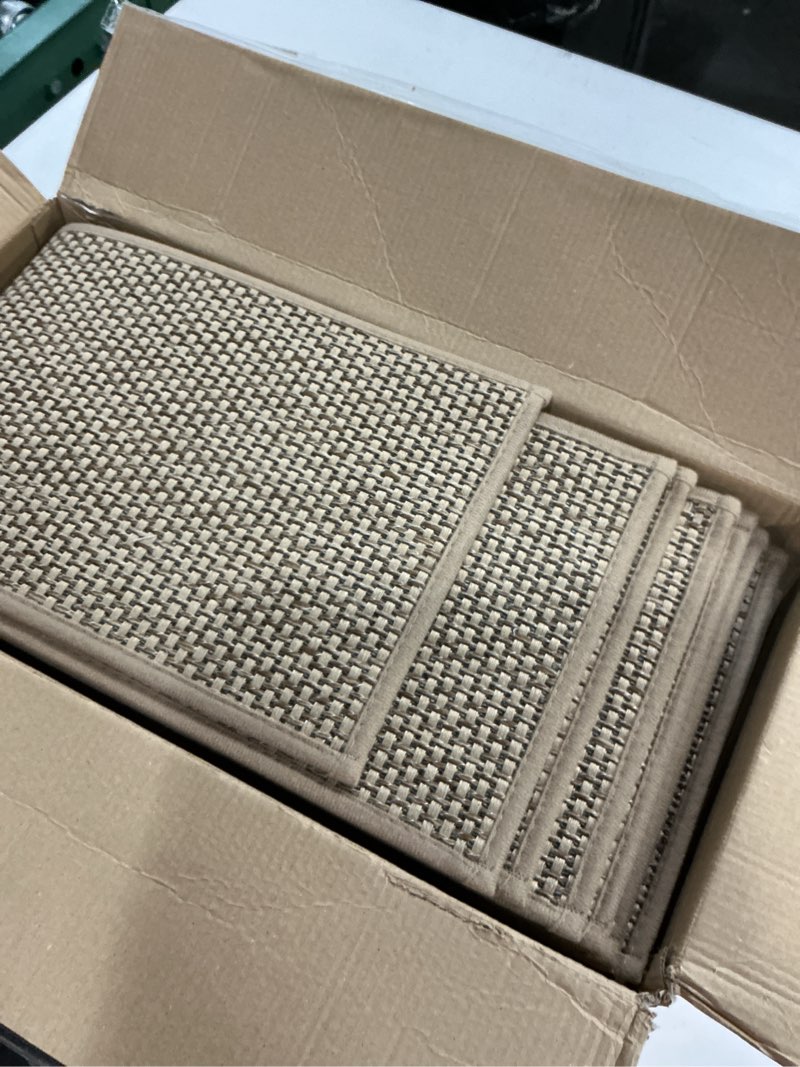 Condition photo showing Good Condition for stair treads for wooden steps indoor,8" x 30" (15 in pack) stair treads non slip, machine washable for kids elders and pets,beige
