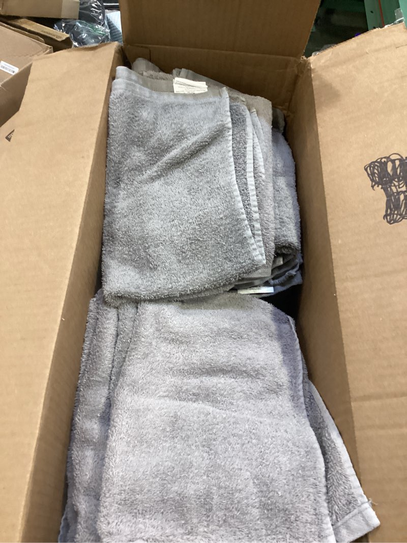 (25pack) amazon basics 100% cotton quick-dry hand towel, platinum, 28\" x 16\"