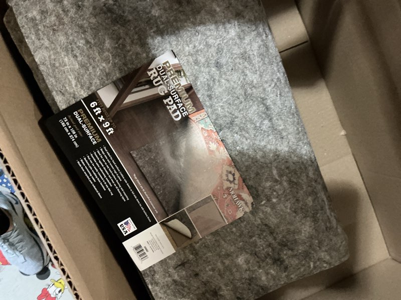 Condition photo showing Good Condition for mohawk home non slip rug pad 6' x 9'- 1/4" thick felt + latex rubber gripper - dual surface cushion for hardwood, carpet, tile floors, made in usa