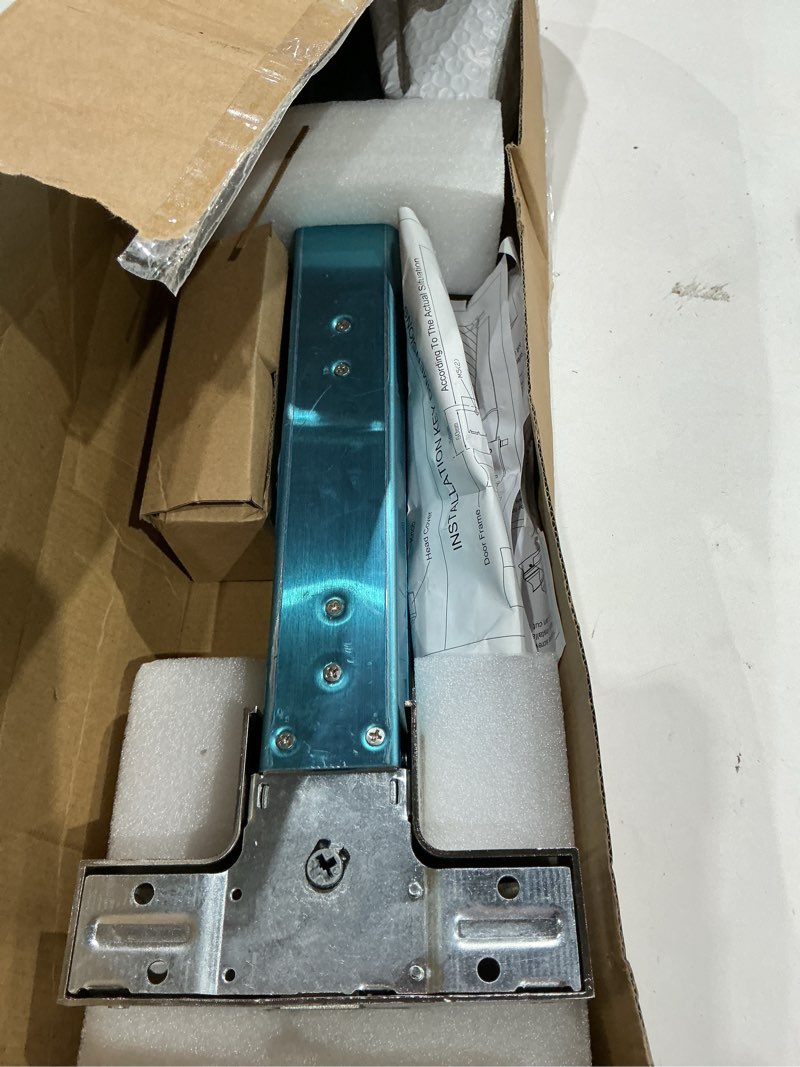 Condition photo showing As Is for 304 stainless steel panic bars for emergency exit doors with alarms - 25.5” commercial door push bar panic exit device with exterior lever handle, panic door hardware for 26”-41”wooden/metal doors