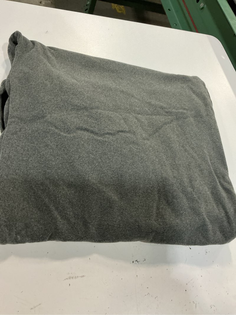 Condition photo showing As Is for wearable sleep pod | soft weighted fabric hoodie blanket, warm snug & easy to fold, ideal for home, travel & camping s-53in