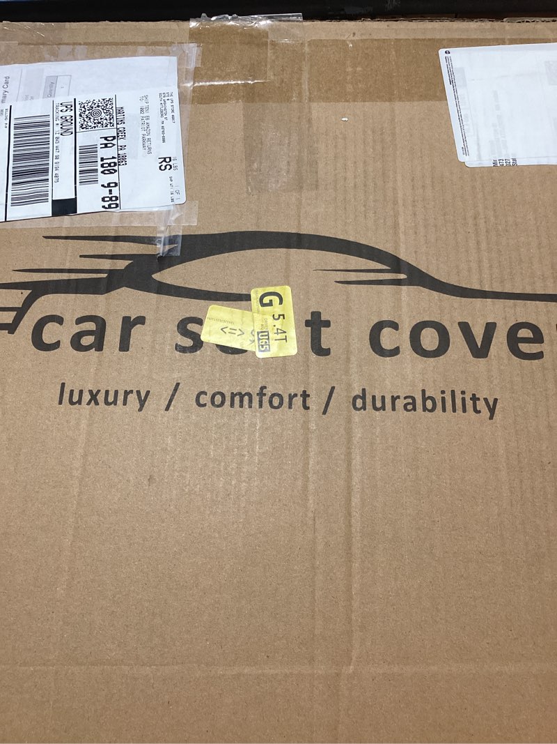 Condition photo showing New/Like New for Car Seat Covers Full Set, Brown Car Seat Cover Lumbar Support, Car Seat Protector Waterproof, Nappa Leather Car Seat Cushion, Front Seats and Back Fit for Most Cars Brown 2 Full Set