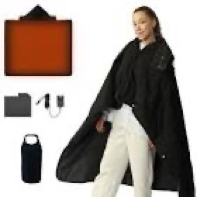 zonli heated blanket, electric portable cordless heated wearable blankets battery operated heated th