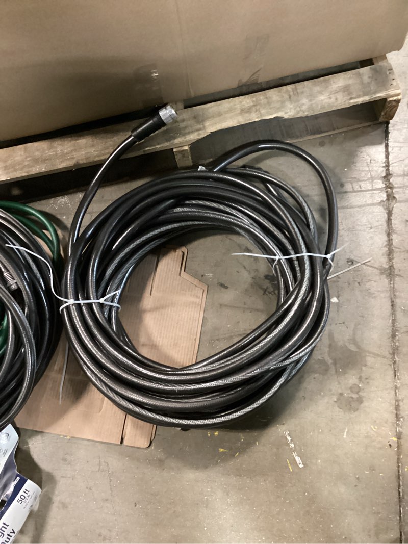 Condition photo showing As Is for neverkink teknor apex 5/8-in x 50-ft heavy kink free vinyl gray coiled hose