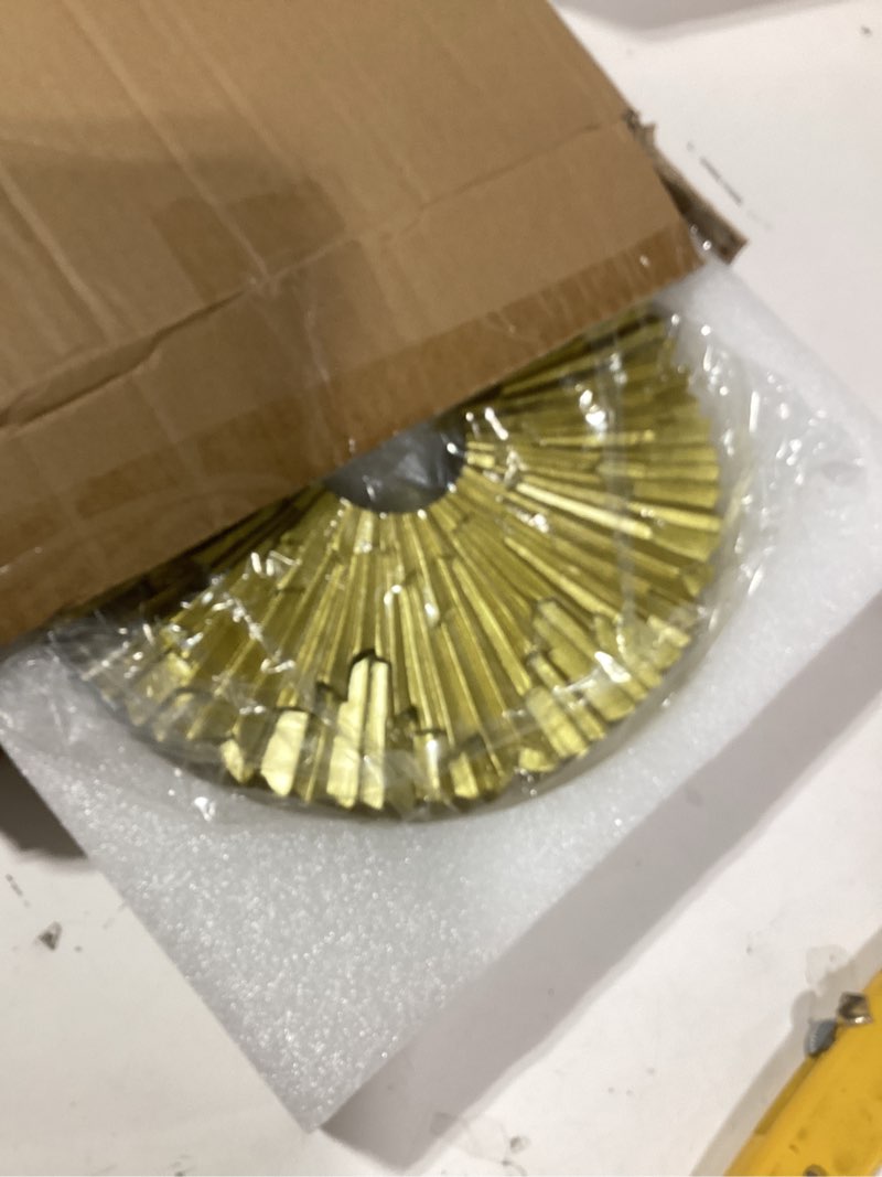 Condition photo showing Good Condition for DOVDOV Gold Home Decor Sculpture, Unique Round line Statue, Modern Home Decor, Decorative Panel Statue Gold Decoration for Living Room TV Stand, Office, Bedroom, Dining Table Centerpiece. 96-gold