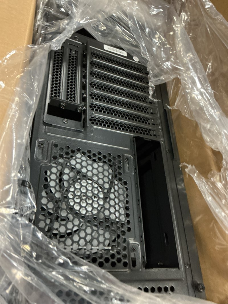 Condition photo showing Good Condition for MUSETEX ATX PC Case Pre-Install 6 PWM ARGB Fans, Polygonal Mesh Computer Gaming Case, Opening Tempered Glass Side Panel Mid-Tower Case, USB 3.0 x 2, Black, NN8
