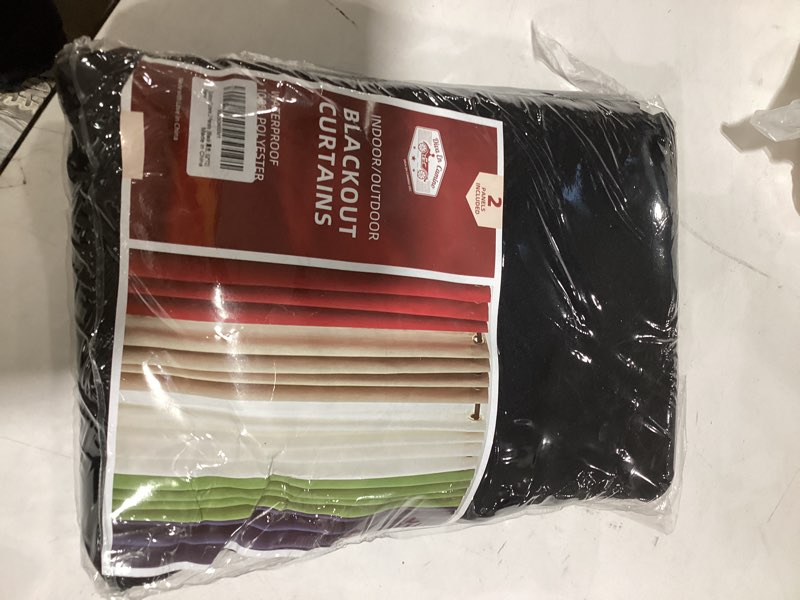 Condition photo showing Good Condition for outdoor indoor curtains w52 x l72 for patio - weather-resistant window panels privacy protect grommet top thermal insulated home curtain for porch pergola lawn garden hot tub area (2 panels) black 52"w x 72"l (pack of 2)