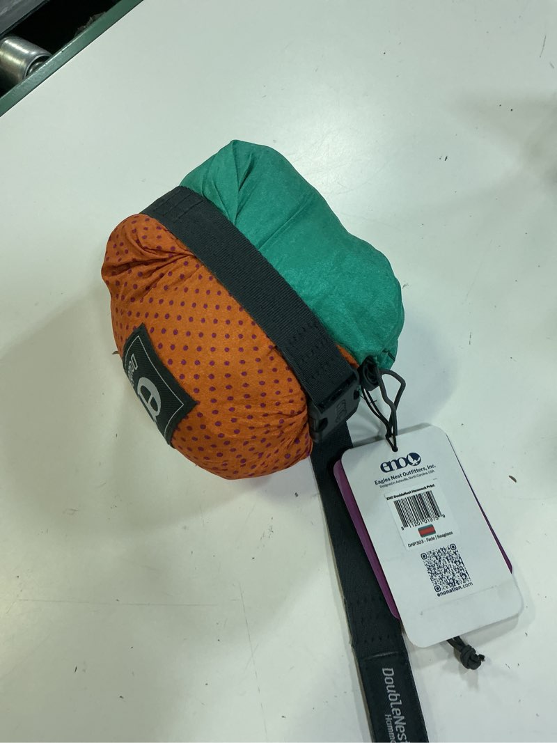 Condition photo showing As Is for eno doublenest hammock - lightweight, portable, 1 to 2 person hammock - for camping, hiking, backpacking, travel, a festival, or the beach - fade/seaglass