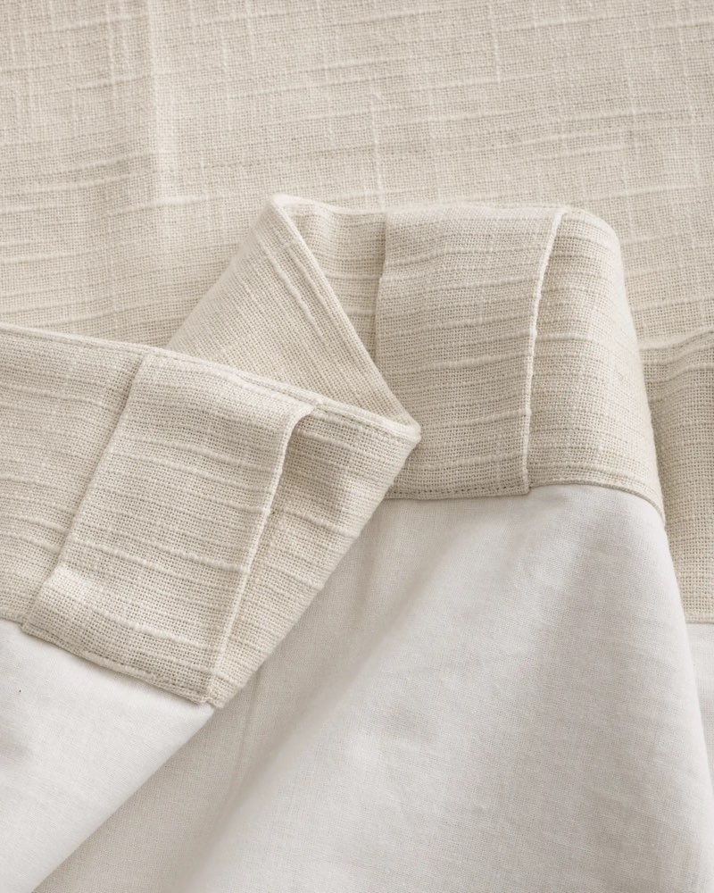 cotton slub curtain color: natural size: 48x96