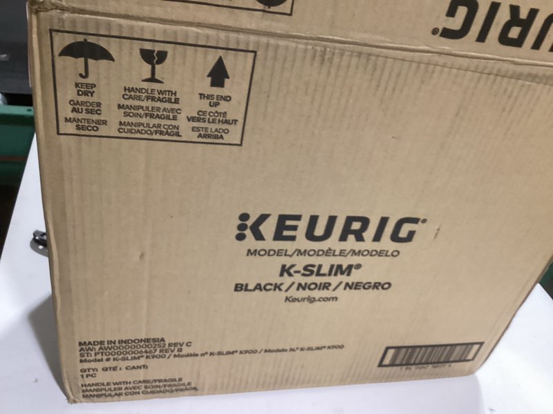 Condition photo showing Good Condition for Keurig K-Slim Single Serve K-Cup Pod Coffee Maker, Multistream Technology, 3 Brew Sizes, Slim and Sleek Design, 46oz Removable Reservoir, Black