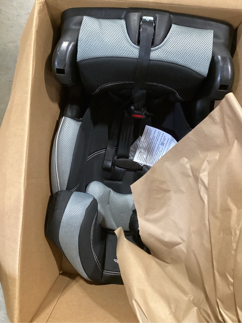 Condition photo showing New/Like New for evenflo chase lx harnessed booster car seat (jameson gray) new evenflo chase lx harnessed booster car seat