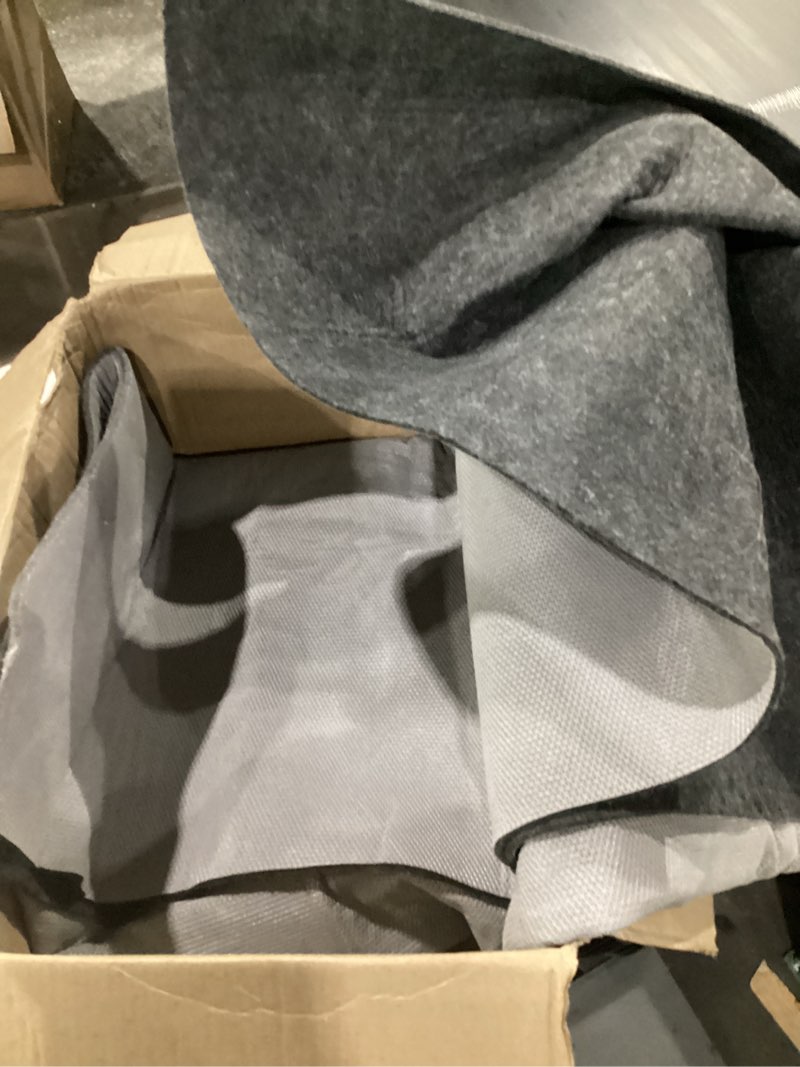 Condition photo showing As Is for non slip rug pad grippers - 2x3, 1/4" thick, felt + rubber double layers area carpet mat tap, provides protection and cushioning for hardwood or tile floors 2'x3' felt + rubber- 1/4" thick