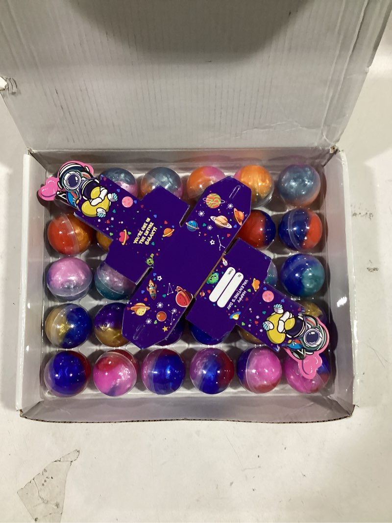 Condition photo showing New/Like New for 30 Pack Valentines Day Gifts for Kids, Valentines Galaxy Slime with Valentines Day Cards Space Gift Boxes, Valentine Classroom Favors Valentines Cards for Boys Girls Class Exchange Prizes Valentines Galaxy Slime B