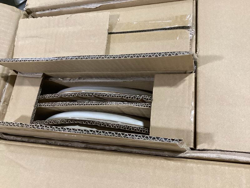 Condition photo showing Good Condition for AmorArc Ceramic Dinnerware Sets,Handmade Reactive Glaze Stonewre Plates and Bowls Sets,Highly Chip and Crack Resistant | Dishwasher & Microwave Safe Dishes Set,Service for 4 (12pc) Wheat Service for 4