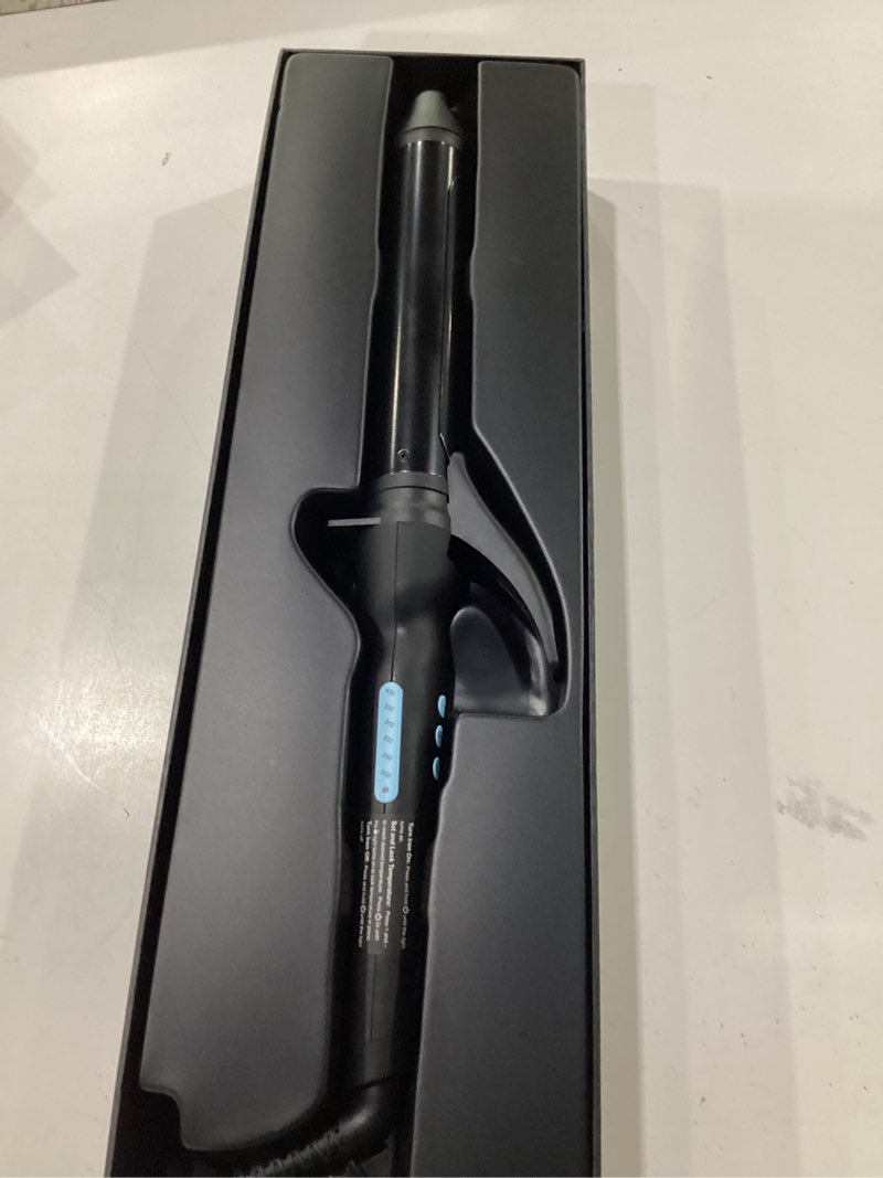 Condition photo showing Good Condition for bio ionic long barrel curling iron with moisture heat technology & nanoionic mx versatile curling wand - multiple barrel sizes for tight, classic, loose & soft curls 1.5 inch (soft curls) black