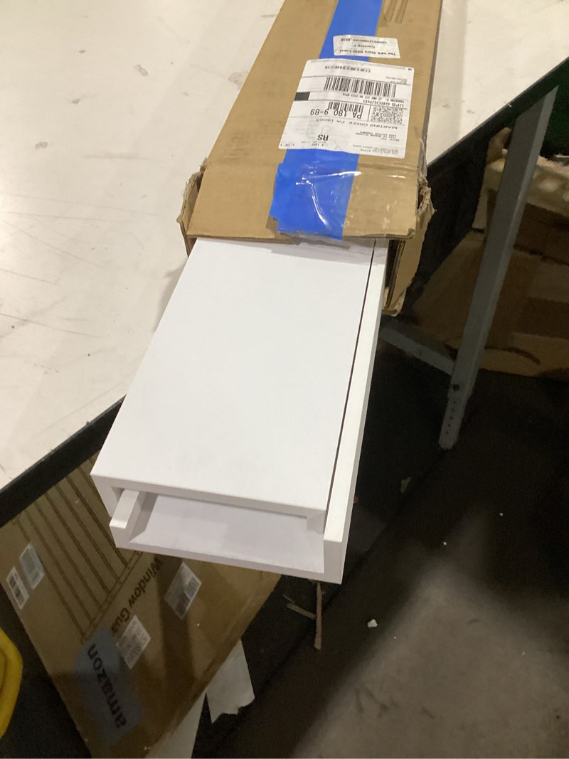 Condition photo showing Good Condition for bayka floating shelves for wall, wall mounted rustic wood shelves for bathroom, bedroom, living room, kitchen, hanging shelf for books/storage/room decor with 22lbs capacity (black, set of 3, 15.7in) a. black - universal classic style 3 15.7inches