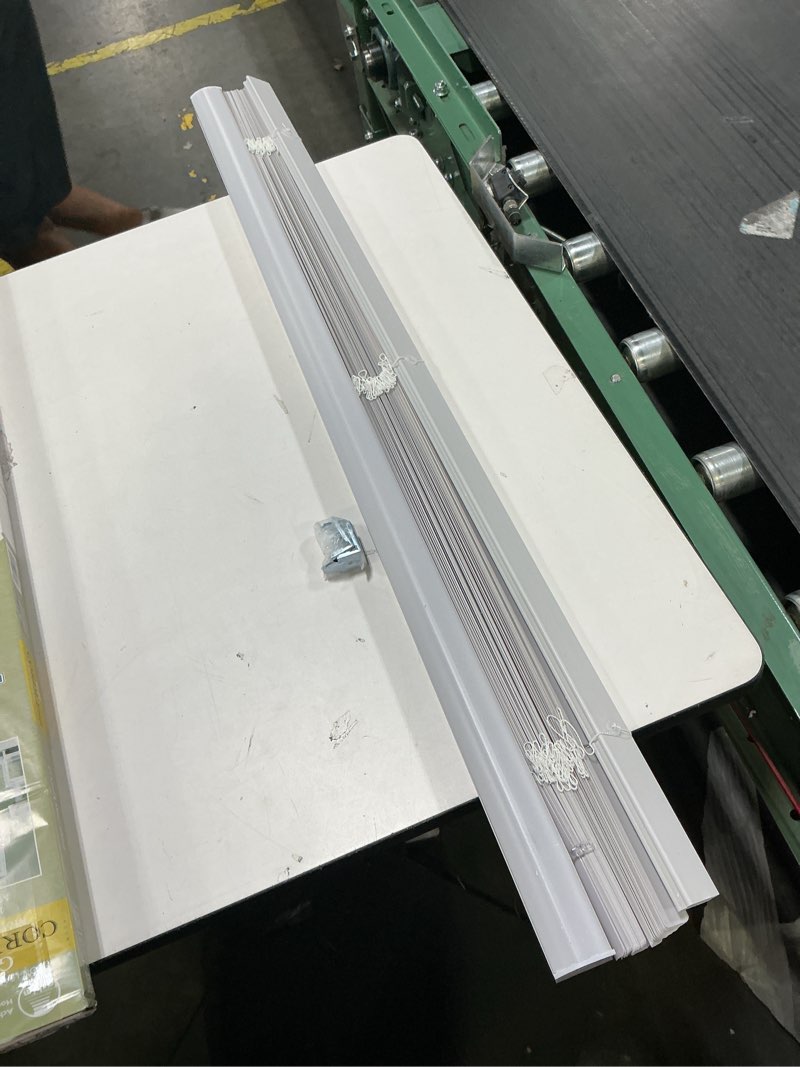 Condition photo showing New/Like New for Cordless Light Filtering Mini Blind - 42 Inch Width, 64 Inch Length, 1" Slat Size - Pearl White - Cordless GII Morningstar Horizontal Windows Blinds for Interior by Achim Home Decor 42"W x 64"H Pearl White