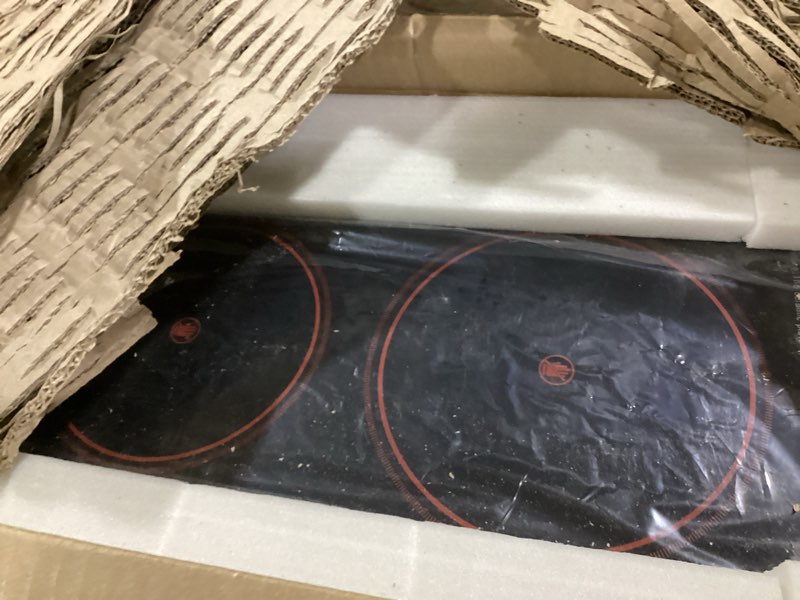 Condition photo showing New/Like New for BLITZHOME Electric Stove Top 2 Burner, 12inch Electric Cooktop, Built-in Ceramic Cooktop with 9 Power Levels/Timer/Child Safety Lock/Touch Control/Overheat Protection, 220-240V, Hard Wire, No Plug