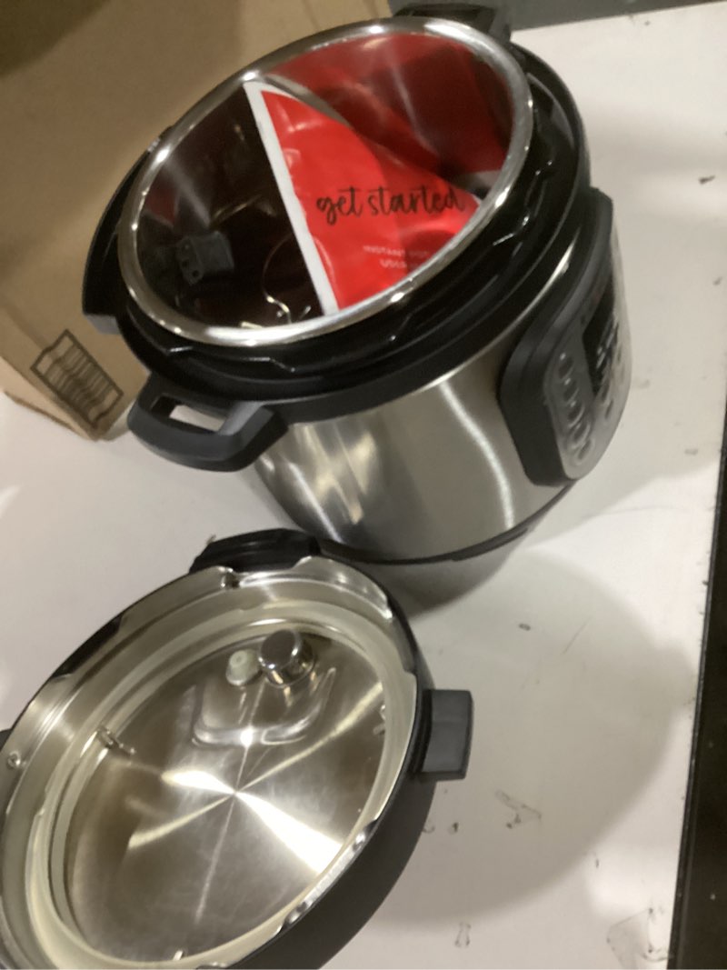 Condition photo showing Good Condition for Instant Pot Duo 7-in-1 Mini Electric Pressure Cooker, Slow Rice Cooker, Steamer, Sauté, Yogurt Maker, Warmer & Sterilizer, Includes Free App with over 1900 Recipes, Stainless Steel, 3 Quart 3 Quarts