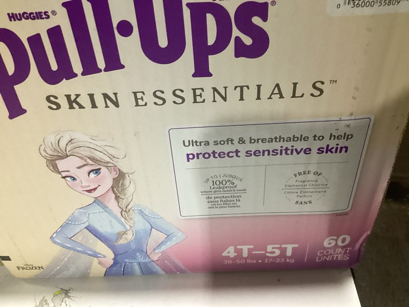 Condition photo showing Good Condition for Pull-Ups Girls' Skin Essentials Potty Training Pants, Training Underwear, 4T-5T (38-50 lbs), 14 Ct