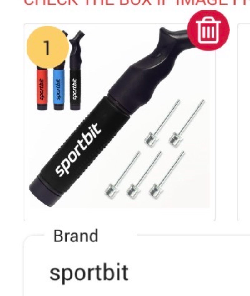 Sportbit Ball Pump With 5 Needles Air Pump - Black