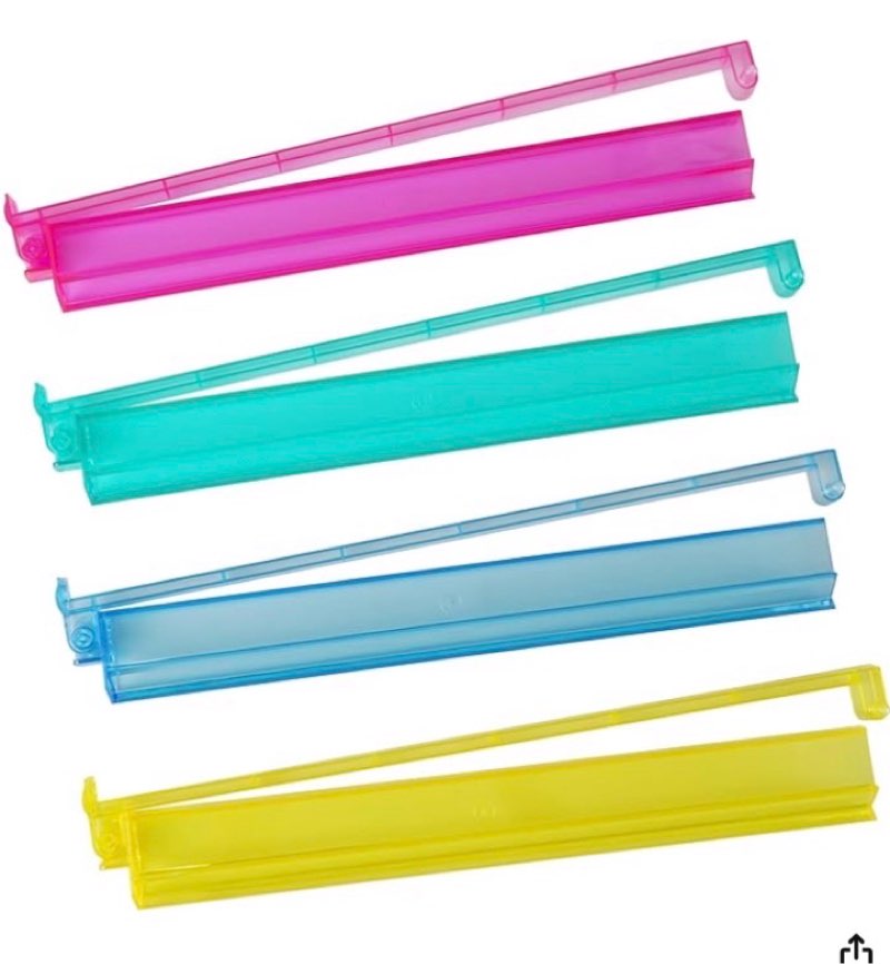 DNB Mahjong Rack Pusher Set - 4 Transparent Acrylic Mahjong Rack with Built in Pushers Set - Multi Color