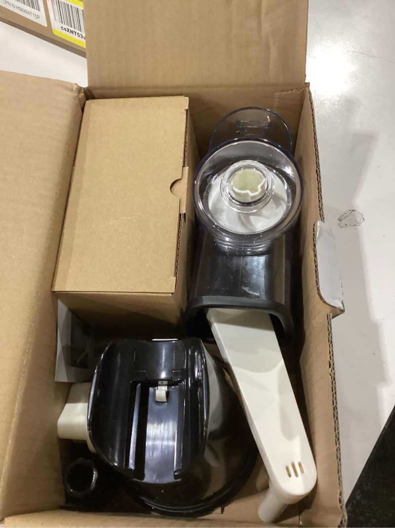 Condition photo showing As Is for X Home Rotary Cheese Grater for Kitchen, Shredder with 3 Interchangeable Blades, Rotary Grater with Handle and Strong Suction Base, for Vegetables, Fruit, Nuts, Easy to Use and Clean, Black 3 blades Black