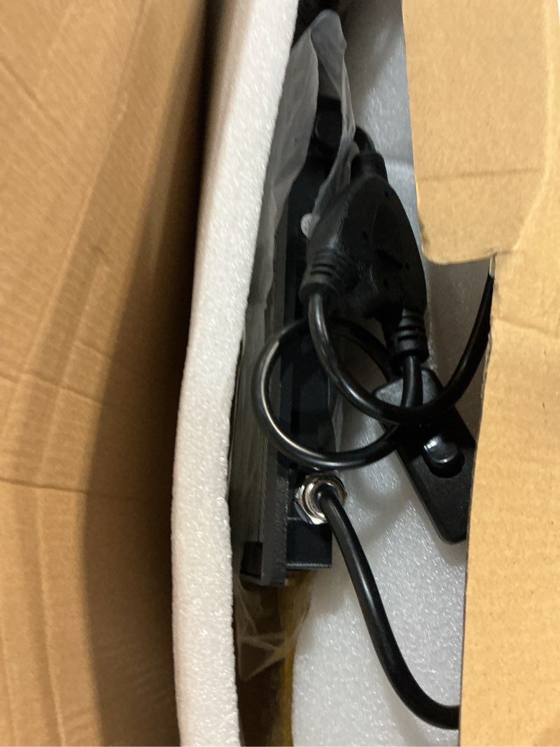 Condition photo showing As Is for 21000Lumen Work Lights with Stand, 2 Head LED Work Light with Adjustable and Foldable Tripod Stand, IP66 Waterproof Portable Work Light for Outdoor Workshop Garage Construction Site Job Site Work Light with Stand (2 Light)