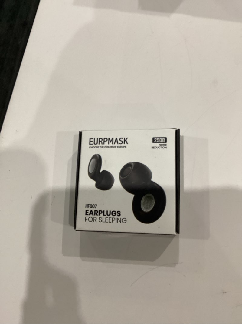 Condition photo showing New/Like New for Ear Plugs for Sleeping Noise Cancelling, Reusable Silicone Ear Plugs for Noise Reduction with 8 Ear Tips, Earplugs for Sleep, Concerts, Travel, Snoring (Black, One Size) Black 1 pair (Pack of 1)