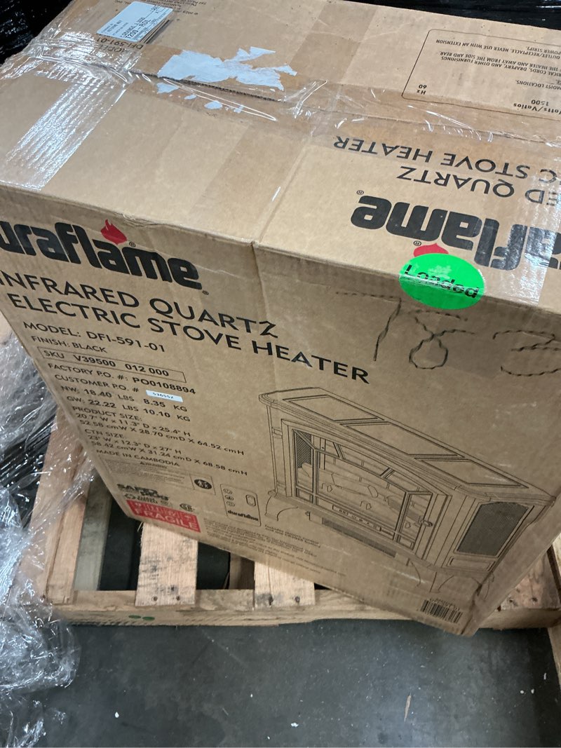 Condition photo showing Good Condition for duraflame® infrared quartz electric fireplace stove heater, black…model dfi-59101