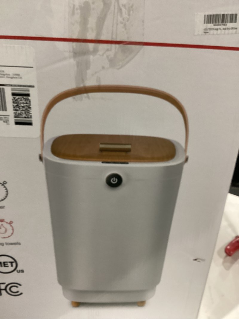 Condition photo showing As Is for Large Towel Warmers for Bathroom,Luxury Portable Bucket Towel Warmer Fits Up to Two 70"X80" Oversized Towels with Timing Auto Shut Off,Grey