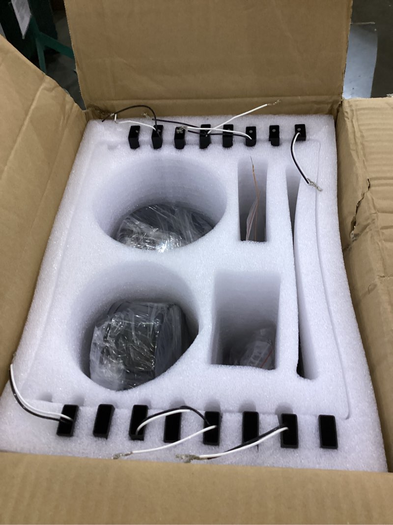 Condition photo showing New/Like New for 6-Light Black Chandelier, Farmhouse Rustic Dining Room Light Fixture Over Table, Modern Geometric Industrial Metal Hang Lighting Fixtures, for Foyer Entryway Kitchen Island Hallway Bedroom Living Room Black 6-Light